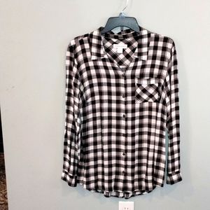 Plaid Shirt Black and White Buffalo Plaid